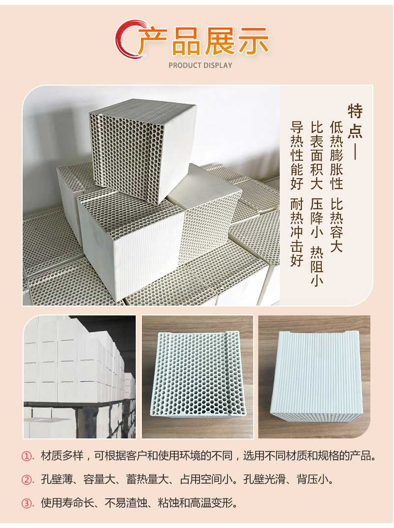陶瓷蓄热体(蜂窝体)产品展示